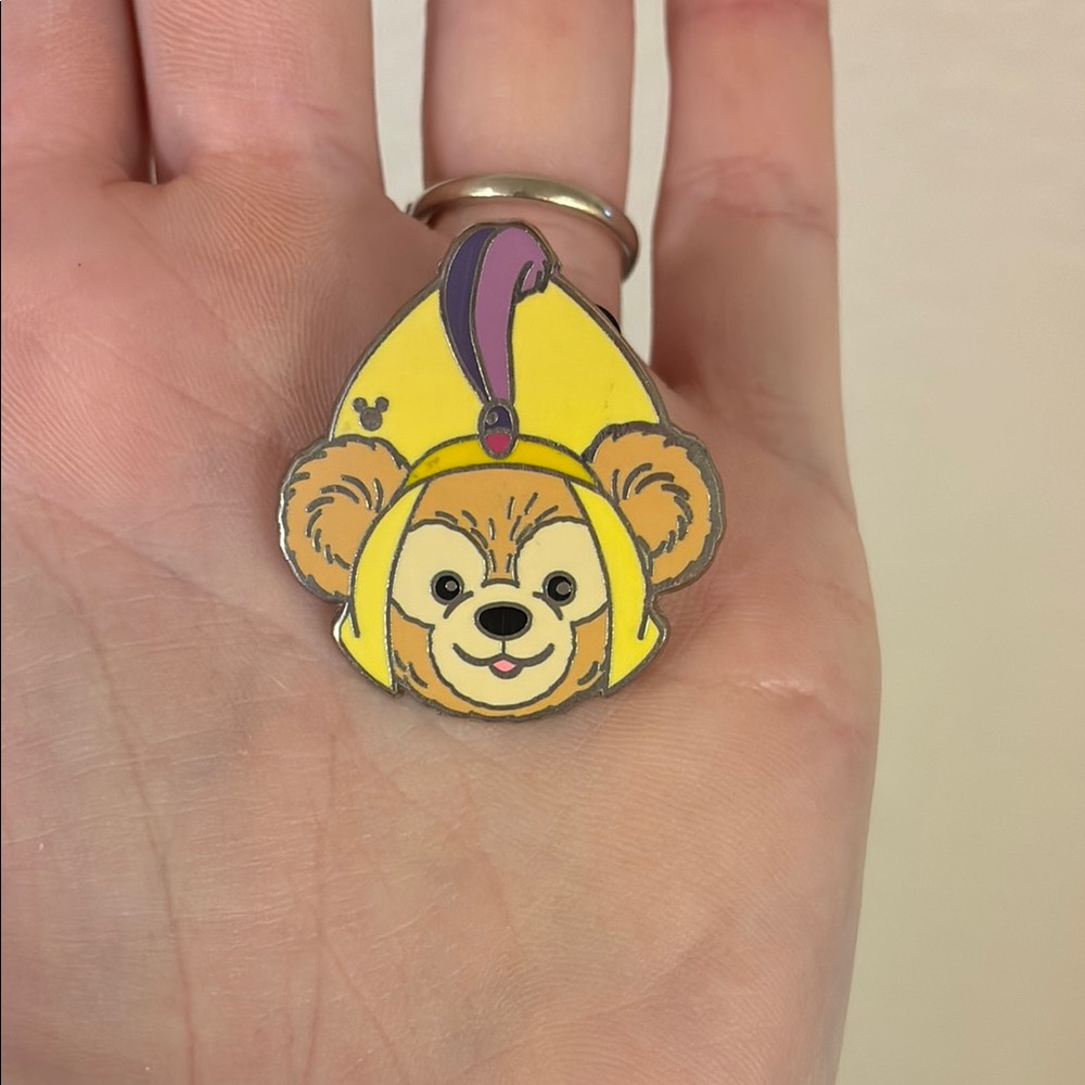 Yellow and Purple Bear Pin